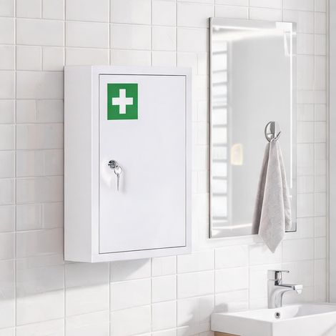Meuble de salle de bain en kaltgewalzter Stahl 30 x 14 x 46 cm (1/5)