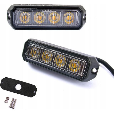 4 LED luce di segnalazione stroboscopica luce lampeggiante assistenza stradale (1/5)