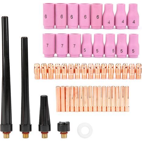 Kit de Pièces de Corps de Torche de Soudage TIG, Tasse de Pince de Buse de Lentille à Gaz de pour WP-9 20 25 (1/5)