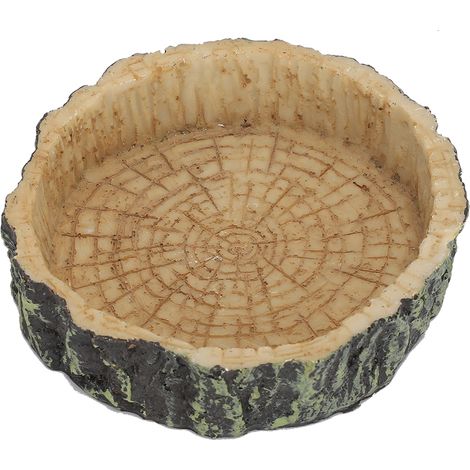 Gamelle ronde en résine synthétique pour reptiles (tortue, tortue, etc.). Abreuvoir et gamelle pour reptiles. (1/5)