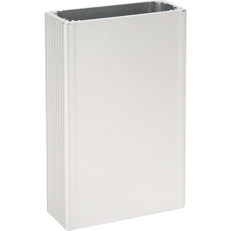 Boîtier électronique en aluminium argent mat 27x66x100mm, boîtier de projet DIY pour dissipation thermique, coffret de protection (1/5)