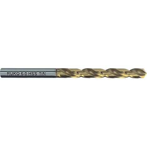Foret taillé meulé HSS-G TiN DIN 338 Ø 3.0 mm Boîte de 10 - 250030T - RUKO - RUKO GmbH