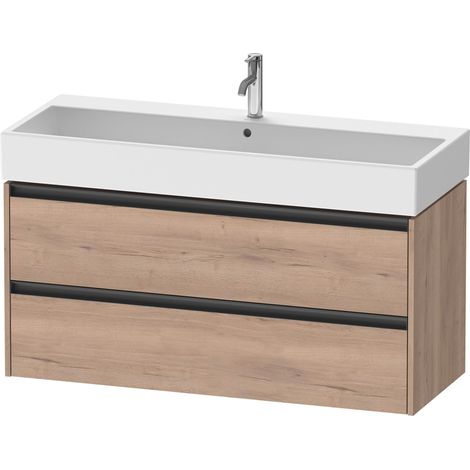 Duravit Ketho.2 Waschtischunterbau wandhängend, 2 Schubkästen,