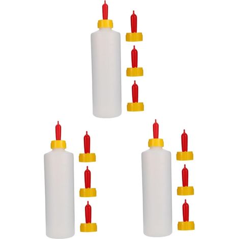 3 Ensembles D'Alimentation Pour Agneau Biberons D'Alimentation Pour Animaux Bouteilles De Lait Bouteille De Chèvre Fournitures D'Alimentation Pour Agneau Mangeoire Pour Chiot (1/5)