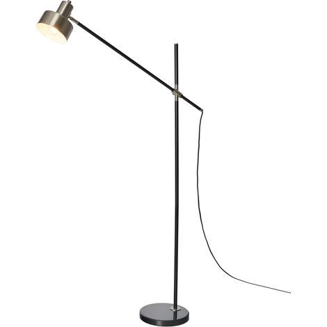 Litecraft Russ Floor Lamp Cantilever Styled Marble E27 Base - Black, Nickel (1/5)