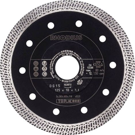 Herramienta para alicatador Rhodius dg15 disco de diamante 125 mm 1,4 mm