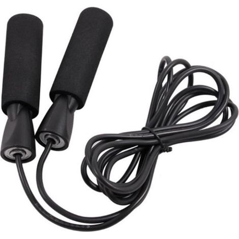 Corde à sauter - Entrainement - Réglable - 2.7m - PVC - Caoutchouc mousse (1/3)