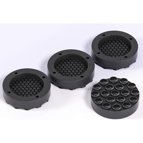 Lot de 4 amortisseurs de vibrations pour machine à laver, tapis antidérapant universel anti-vibrations en caoutchouc antidérapant pour machines à laver et sèche-linge (1/5)