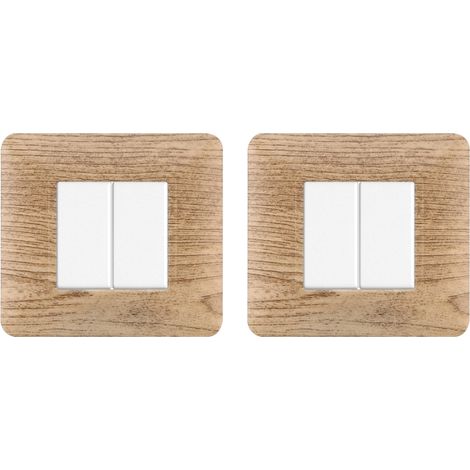 gloca Set 2 Placche Plastica 2P Legno Chiaro Compatibili Matix (1/4)