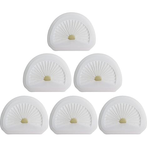 Paquete de 6 filtros de repuesto VLPF10 para aspiradoras de mano Black and Decker HLVA315J, HLVA320J, HLVA325J10 y HLVA325BP07 Dustbuster. Equivalente a las piezas N575266 y N600601. (1/5)