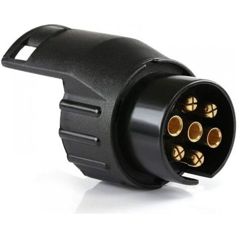 Adaptateur de remorque 7 broches vers 13 broches – Étanche et durable – Connecteur universel pour voitures et camions – Nylon et cuivre (1/5)