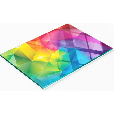 Planche décorative multifonctionnelle en verre pour cuisine, style abstrait, 80 x 52 cm (1/5)
