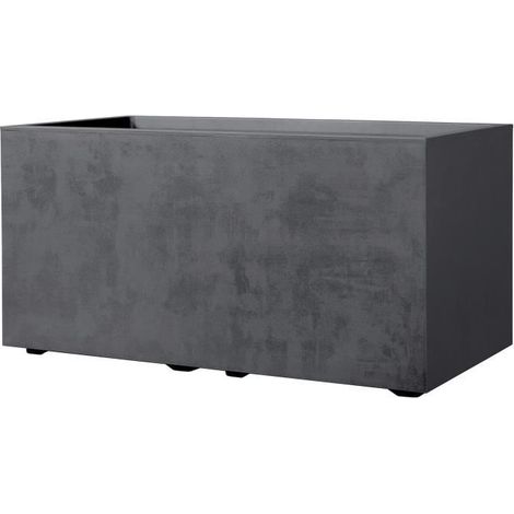 Deroma Pflanzkasten Millenium Kunststoff anthrazit 79 x 39 x 39 cm Blumenkasten (1/5)