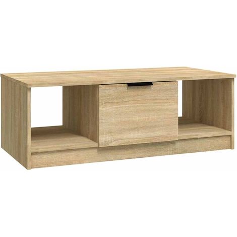 Maison Exclusive - Couchtisch Sonoma-Eiche 102x50x36 cm Holzwerks (1/5)