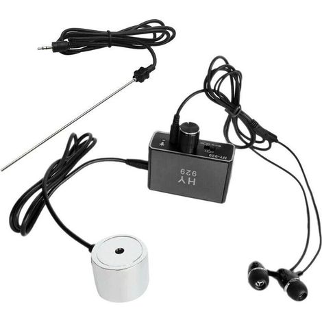 Détecteur De Fuite D'Eau Haute Sensibilité Avec Écouteurs Et Double Sonde, Localisateur De Tuyauterie, Prise EU