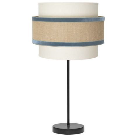 Lampada da tavolo grande "Carnelian" Ø30x64cm 1xE27 (lampadina non inclusa) beige e blu