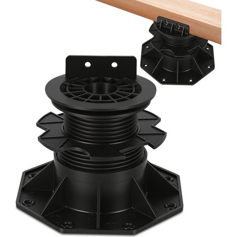 TolleTour Plot réglable pour terrasse bois composite 75-145 mm surface mate 0-5% pente 10 pièces (1/5)