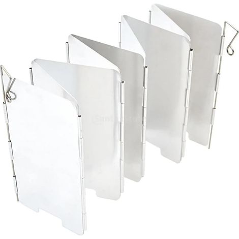 Windschutz für Campingkocher, faltbare winddichte Platten für Outdoor-Campingkocher, Küchenkocher, Windschutz für Picknicks und Wanderungen (1/5)