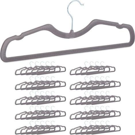 Set of 50 flocked coat hangers (1/5)
