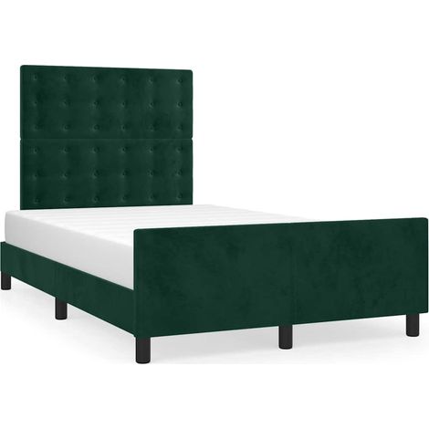 Maison Exclusive - Giroletto senza Materasso Verde Scuro 120x200 cm in Velluto (1/5)