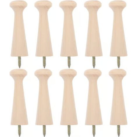 10 boutons de shaker vissables, boutons en bois pour suspension, crochets muraux, planche de boutons en bois (1/4)