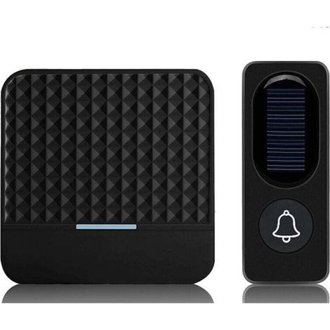 Solaire Sans Fil Sonnette Étanche IP65 300M Carillon Extérieur Chargeant Prise UE (1/4)