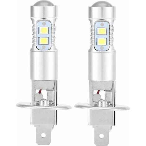 Ulisem Ampoules de phares, 2x H1 6000K Ultra White 100W Kit d'ampoules de phares à LED pour feux de croisement (1/5)