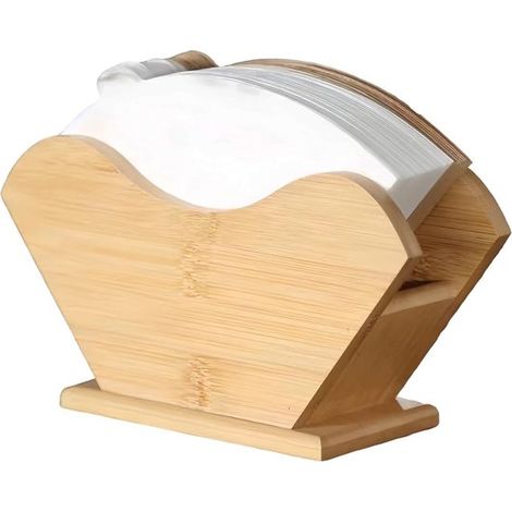 Allecto Plus，Soporte de madera para filtros de papel de café，estante para almacenar filtros de papel (1/5)