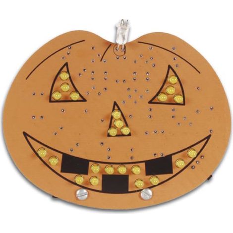 Kit de soudage, DIY, citrouille d'Halloween, 25 LEDs, effet de bougie clignotante, interrupteur marche/arrêt (1/3)
