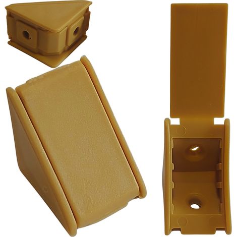 Staffa angolare per mobili 27x27x20 staffa komandorek con aletta marrone FAGGIO (09) 100 PZ (1/5)