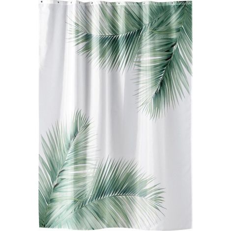 Rideau de douche 180x200 HAVANE avec 12 anneaux (1/5)