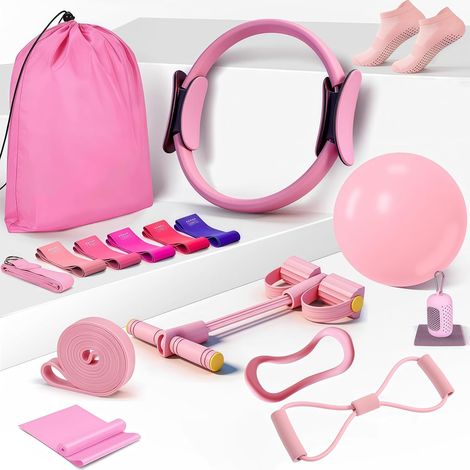 Home Pilates Kit for Women: Pilates Ball and Ring, Resistance Bands, Training Ring, Home Fitness Equipment for Strengthening (Women and Men) (1/5)