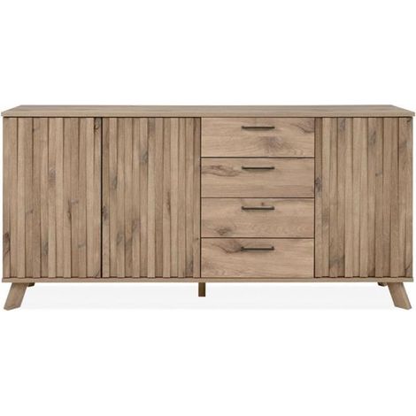 Madia 175 cm con 3 ante e 4 cassetti colore rovere - Wellington51A (1/5)