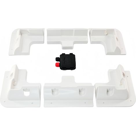 7er-Pack Solarpanel-Montagehalterungen, ohne Bohren, ABS-Solarpanel-Halterungen, Halterungsset für Wohnmobildächer, Wohnwagen, Fahrzeuge, Wohnmobile, Garagen (weiß) (1/5)