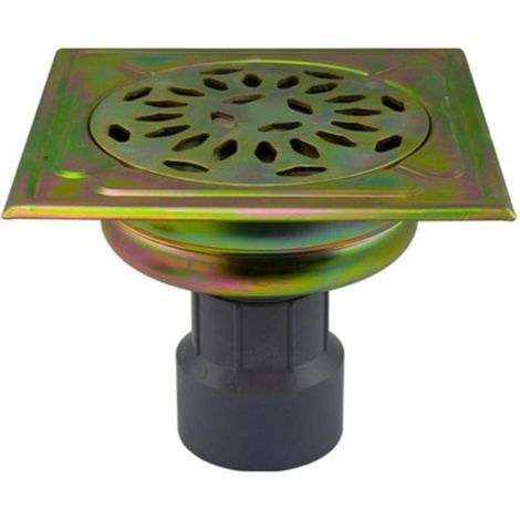 Siphon en acier zingué - 250x250mm - 110, CLARA