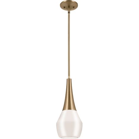 Elstead Kichler Deela Plafonnier suspendu fin contemporain en bronze champagne, 1 ampoule E27 (1/5)