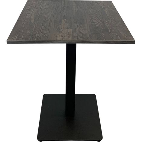 Table complète bar restaurant 60x60 cm Volcanique avec pied de table noir / GOLDINOX (1/4)