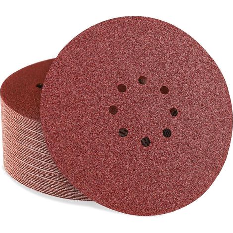 Schleifpapier 225mm Klett 8 Loch P60 P80 Gemischte Körnung 50 Stück (1/5)