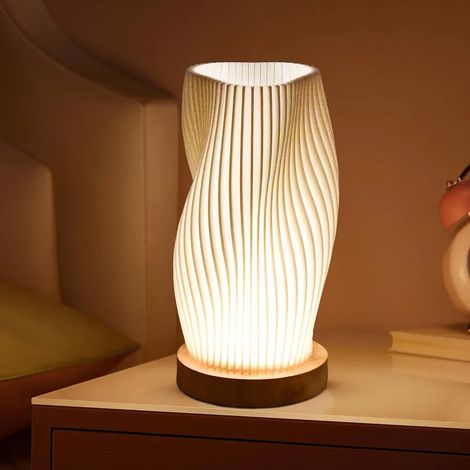 PetiteLampe de Chevet pour Chambre et Salon Lampe de Table Dimmable Créative Moderne Abat jour en PLA Base jardin terrasse extérieur (1/5)