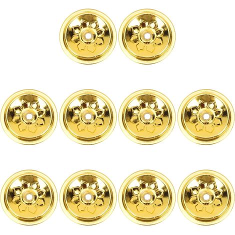 10pièces Support de Mèche Flottant pour Lampe à Huile Disque Porte-mèche Alliage pour Maison et Temple (1/5)