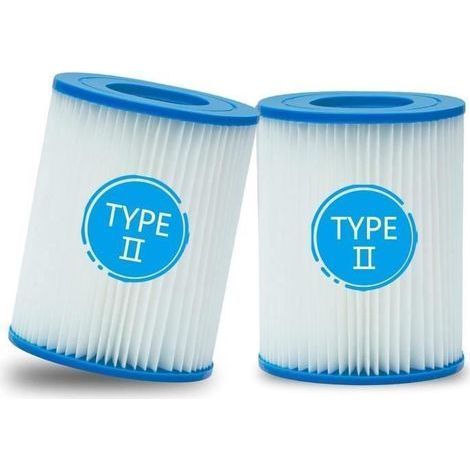Bestway Typ II Filter – Zubehör für aufblasbare Pools – 2er-Pack – 13,6 x 10,6 cm