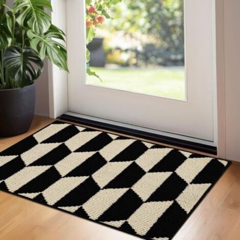 Paillasson d'intérieur, 50,8 x 81,3 cm, antidérapant, lavable, discret, pour l'entrée (1/4)