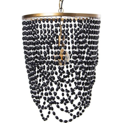 Suspension élégante en métal pour intérieur chic - Métal noir mat et brillant (1/4)