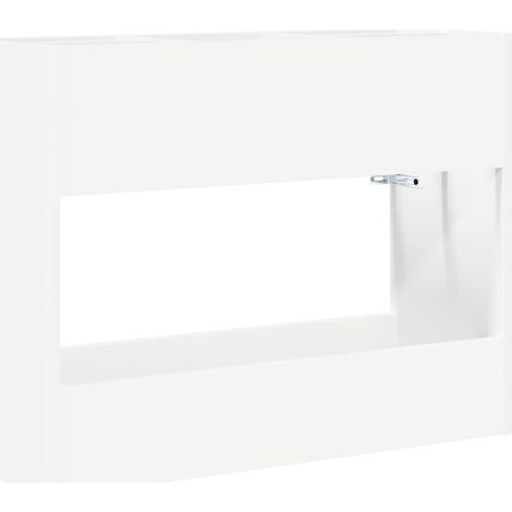 Armature de parapluie blanche, 65 x 24 x 50 cm, bois d'ingénierie. (1/5)