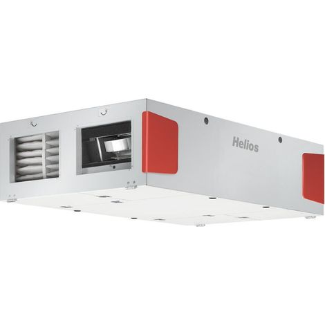 Helios KWL EC 700 D PRO WW KWL-Deckengerät mit WRG, EC-Ventilatoren, 680m3/h, el. VHR, WW-NH Auto-Bypass, Grafikdisplay, 230V