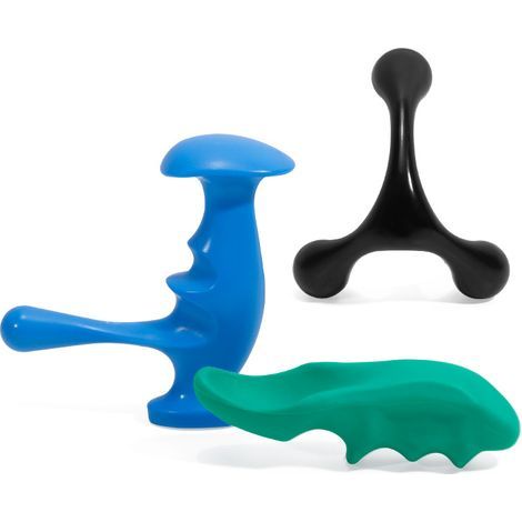 Outil de Massage des Tissus Profonds Masseur de Point en Forme de T Outil de Massage Manuel Mini Masseur de Pouce Facile à Tenir et à Utiliser pour Massage Doux Points Pression 3Pièces (1/5)