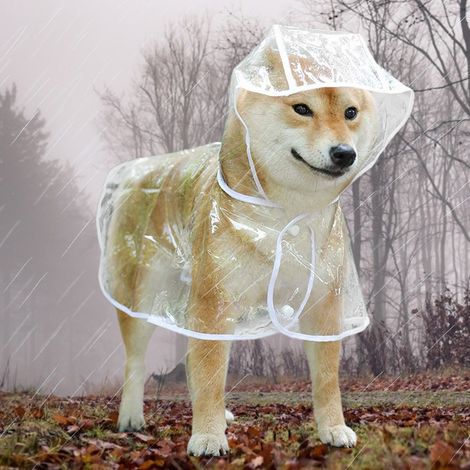 Imperméable manteau pluie chien portable léger respirant poncho chien imperméable (1/4)