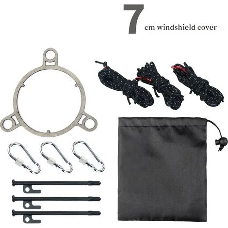 Accessoires de fixation pour pare-vent de conduit de cheminée pour poêles à bois de camping, anneaux de fixation pour pare-vent, accessoires de cheminée, réchauds de cuisine portables (1/5)