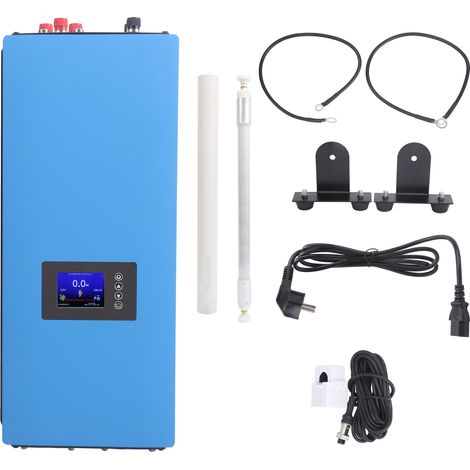 Onduleur Hybride Éolien Contrôleur Intégré 2000W Prise EU 220V, Régulateur de Charge avec Limiteur de Surpuissance, Sans WiFi, pour Système Solaire et Éolien Domestique (1/5)