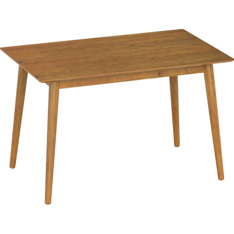 Table à manger design grand plateau 4-6 convives en bois massif, dimensions 120L x 75l x 76H cm (1/5)
